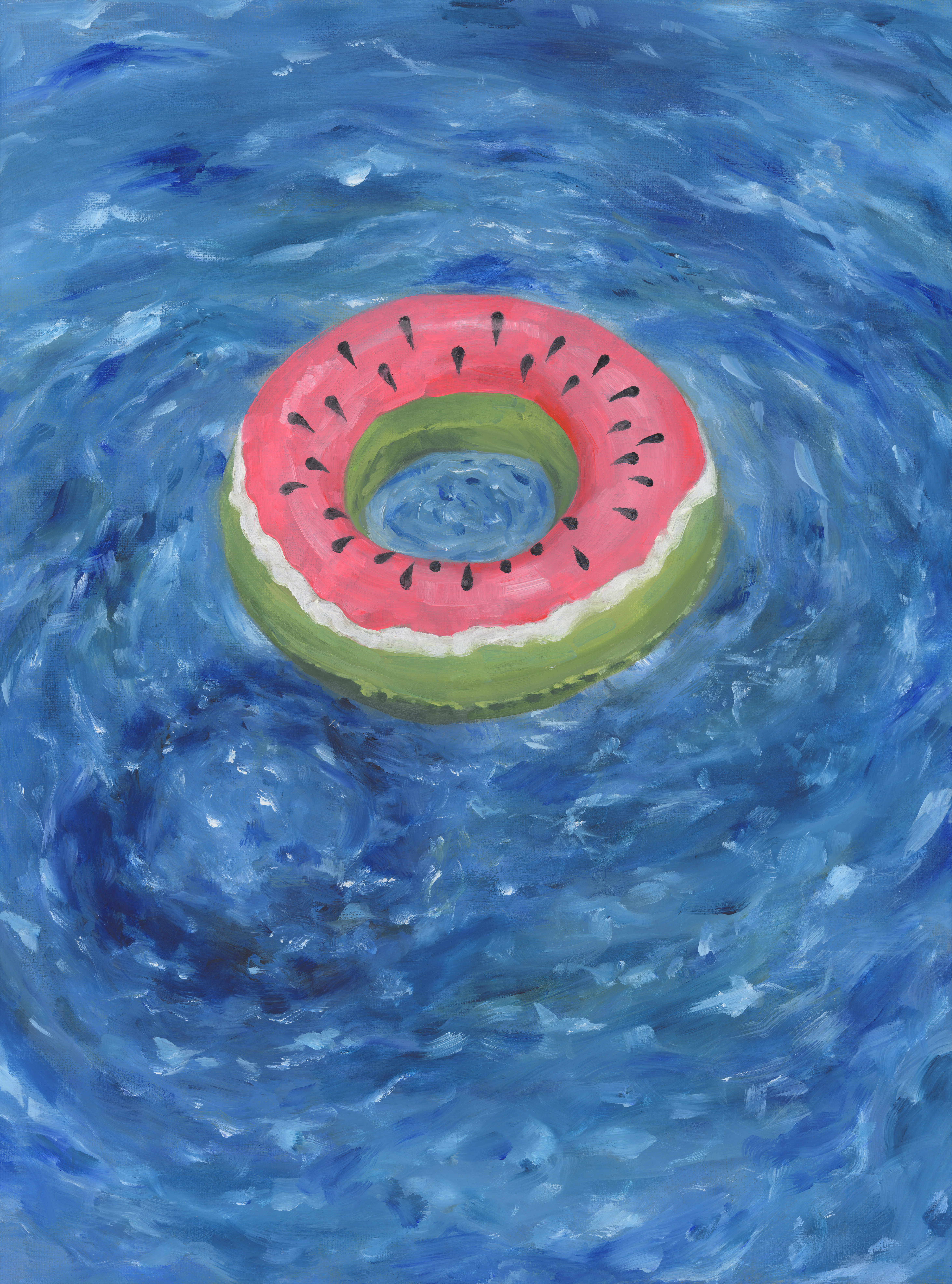 Floatie- Original Oil Painting