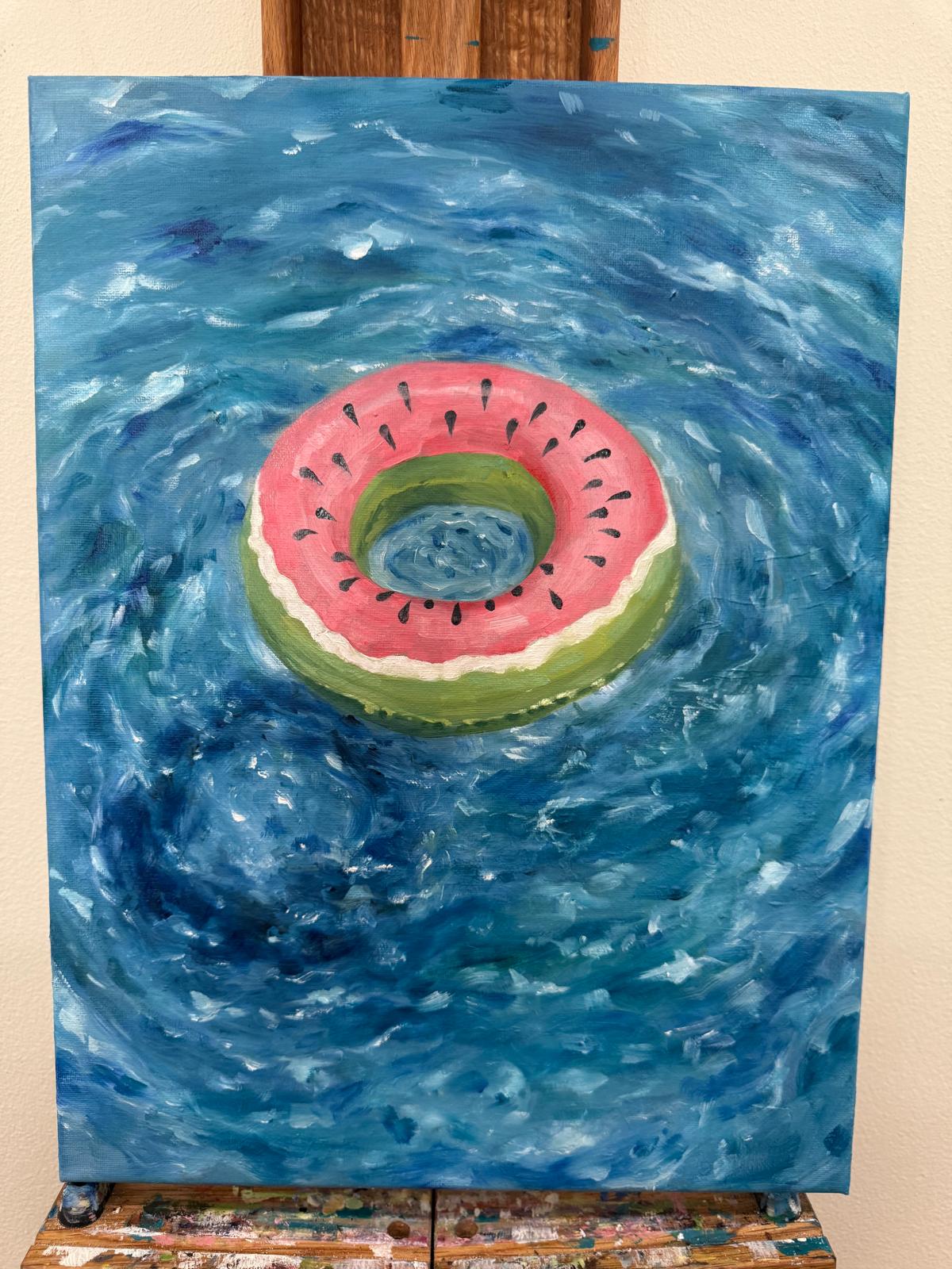 Floatie- Original Oil Painting