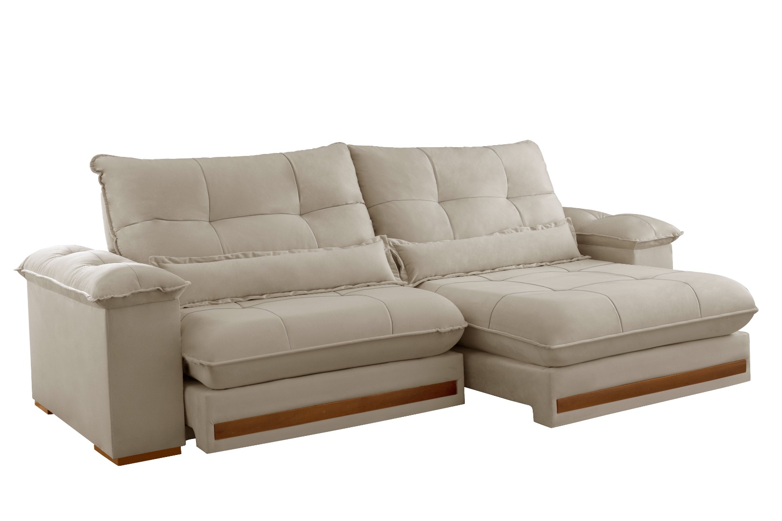 Sofá Bérgamo 2,50m Retrátil e Reclinável - Com molas ensacadas