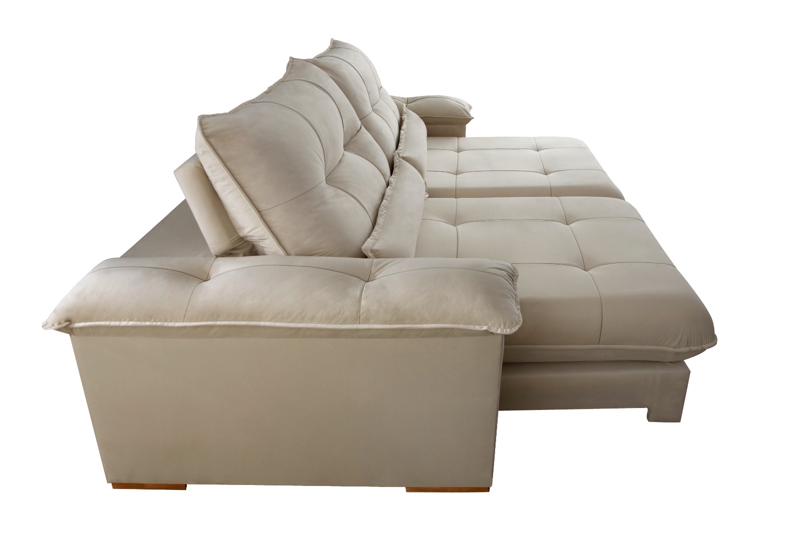 Sofá Bérgamo 2,50m Retrátil e Reclinável - Com molas ensacadas