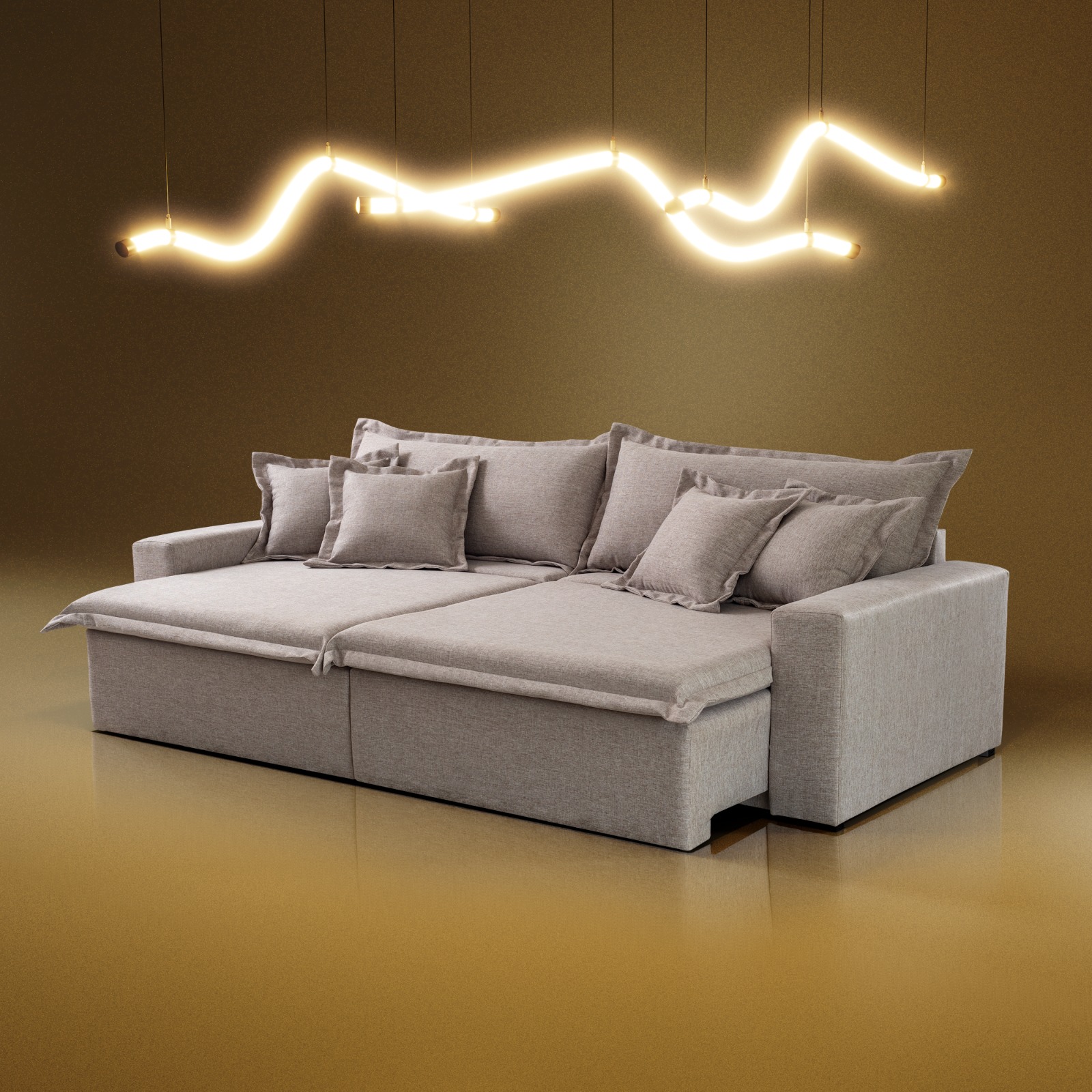 Sofá-cama Milão - Sem caixa traseira