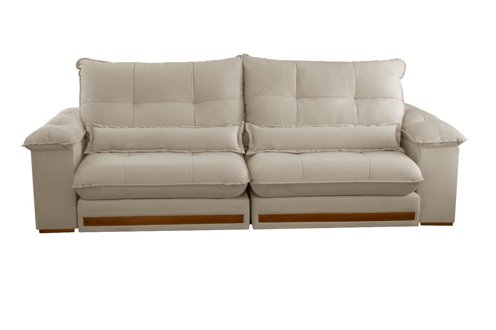 Sofá Bérgamo 2,50m Retrátil e Reclinável - Com molas ensacadas