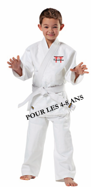 DanRho Judo-Gi Yamanashi blanc brodée Kawatokan