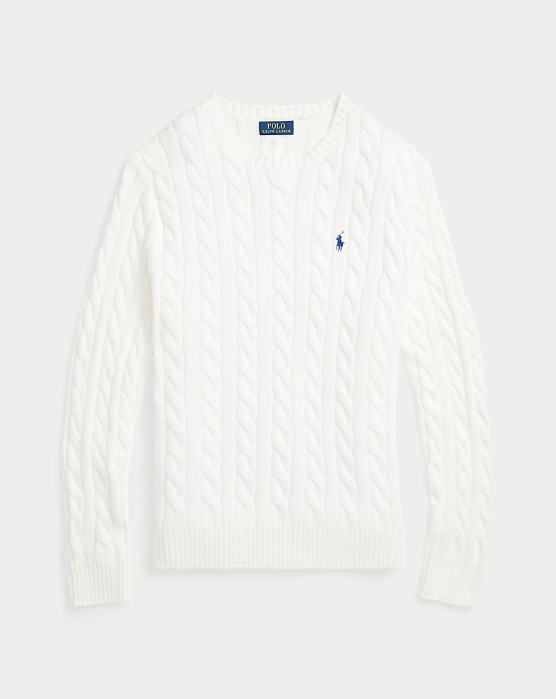 White Knit- Polo Pullover