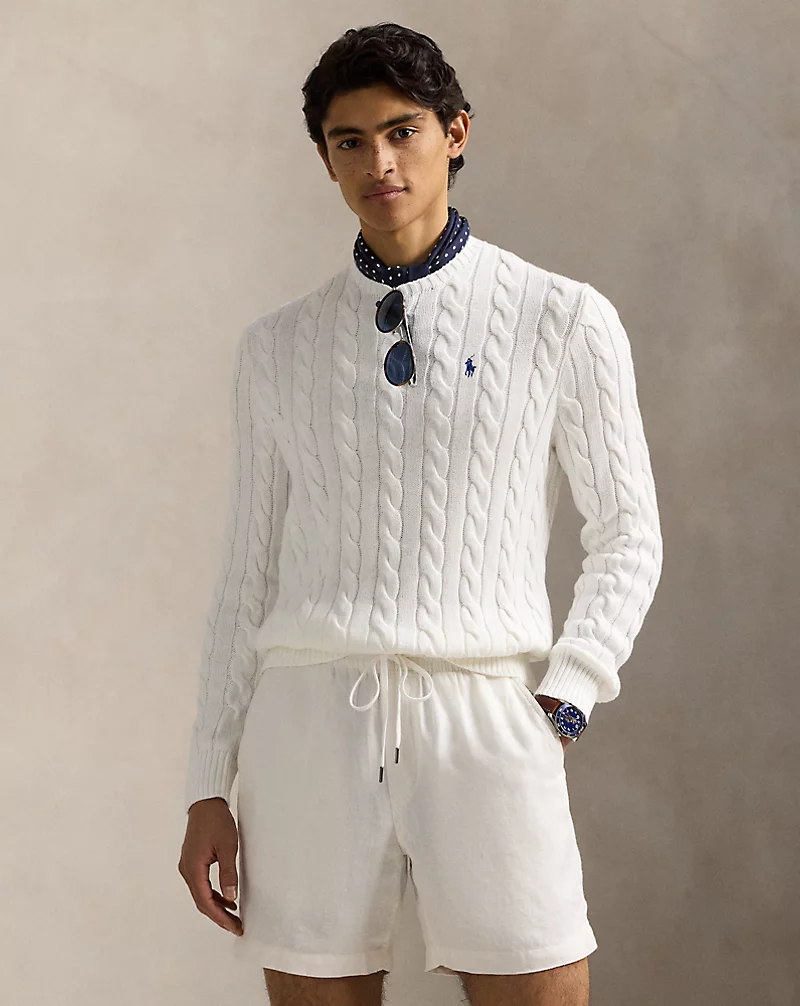 White Knit- Polo Pullover