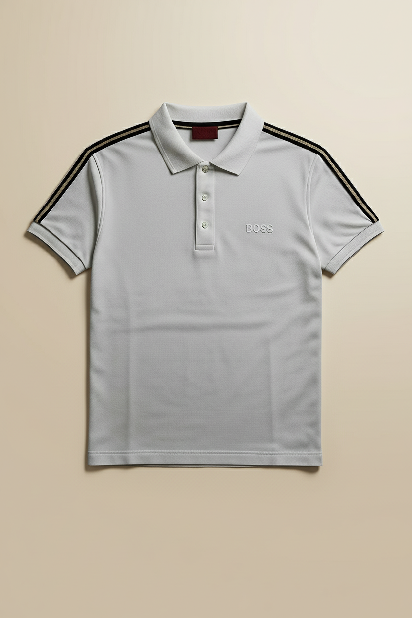 BOSS White Polo Shirt