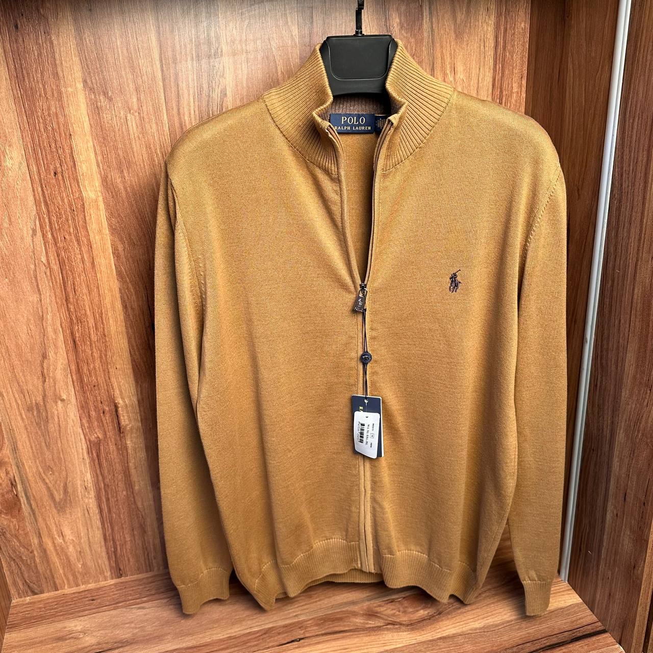 Polo Ralph Lauren Tan Zip-Up Sweater