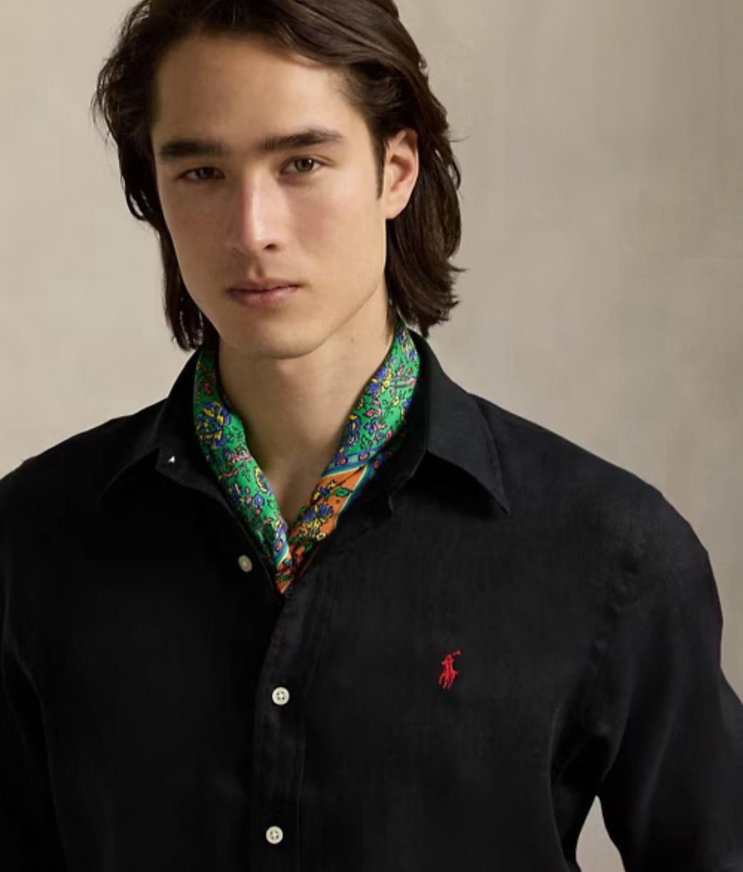 Black Polo Ralph Lauren Linen Shirt