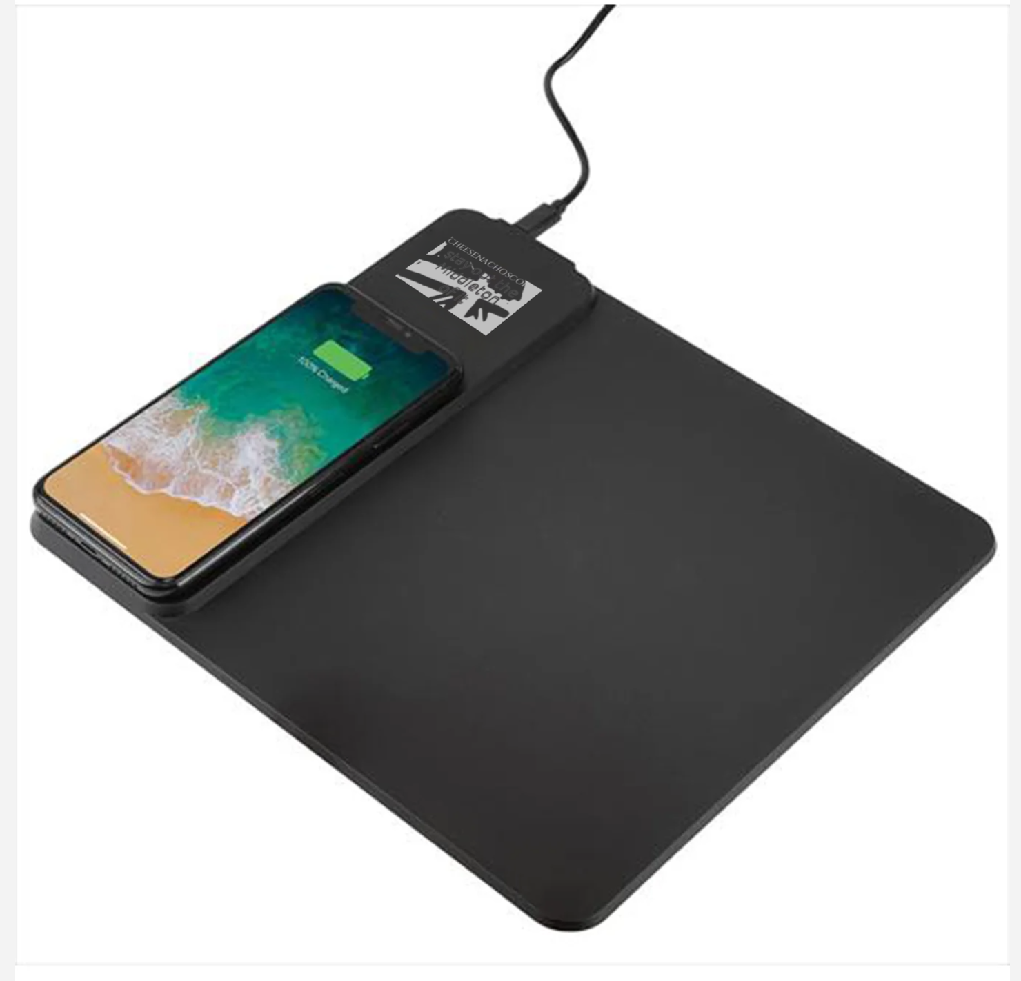 Preyweather’ stay out’, charger mousepad
