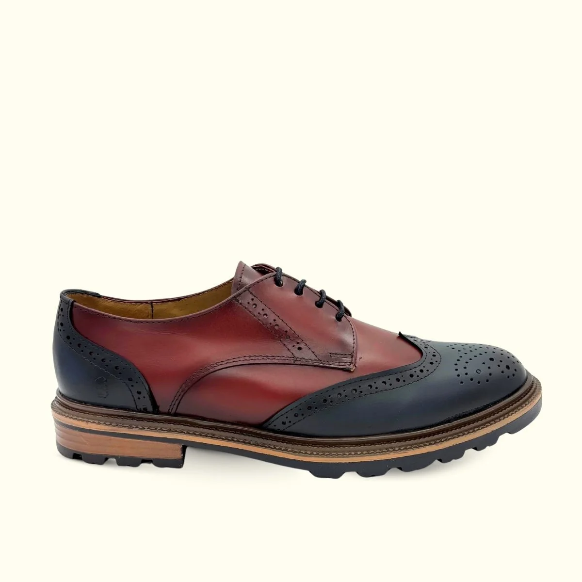 Zapato Bostoniano Azul-Rojo