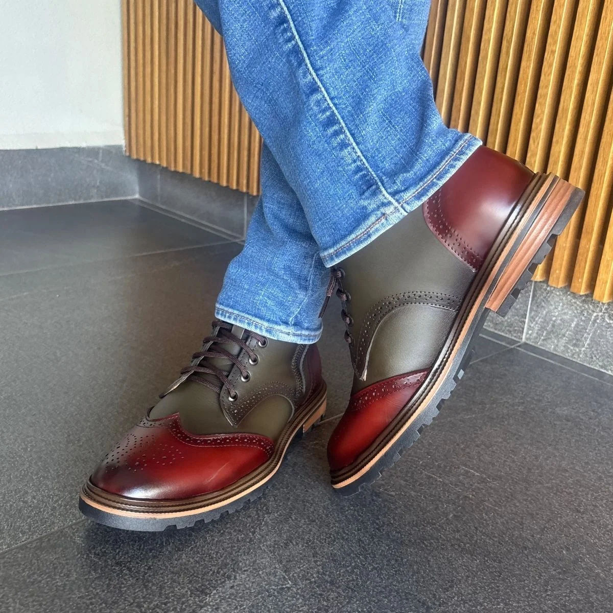 Botín Bostoniano Verde-Rojo