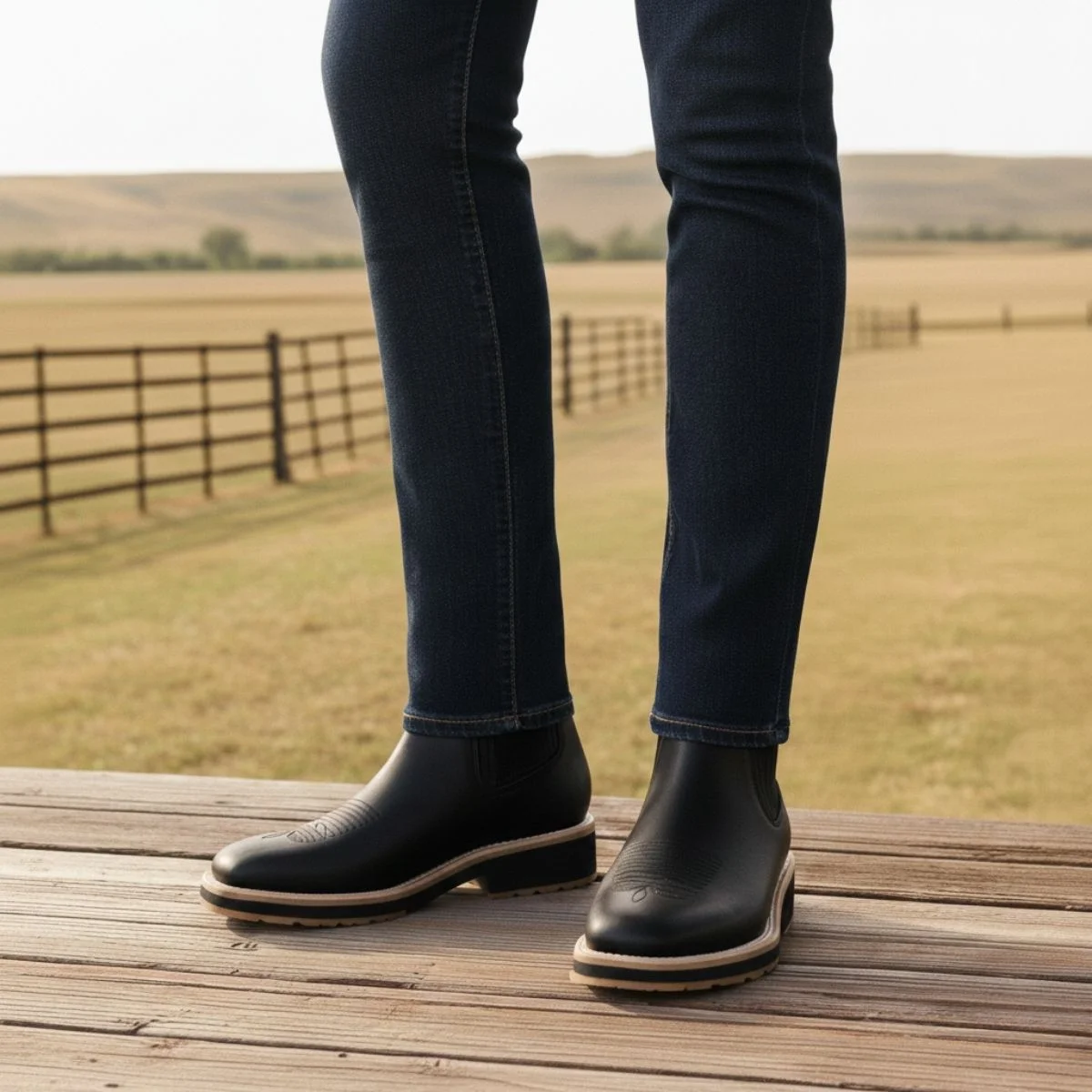 Botín Doble Densidad Negro