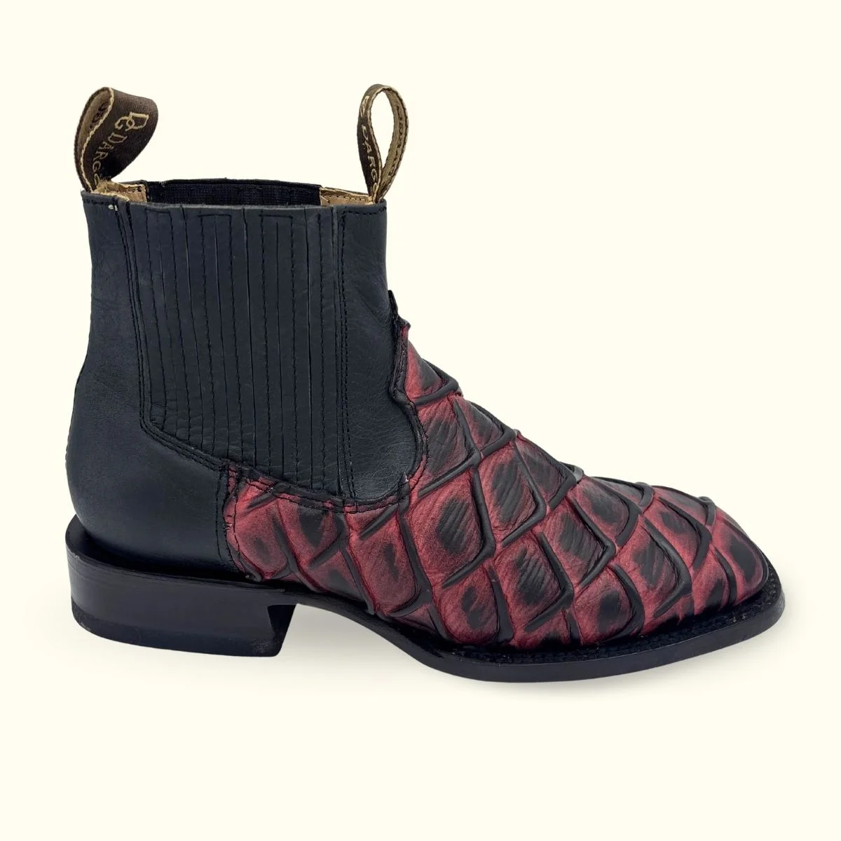 Botín Pirarucu Rojo Negro