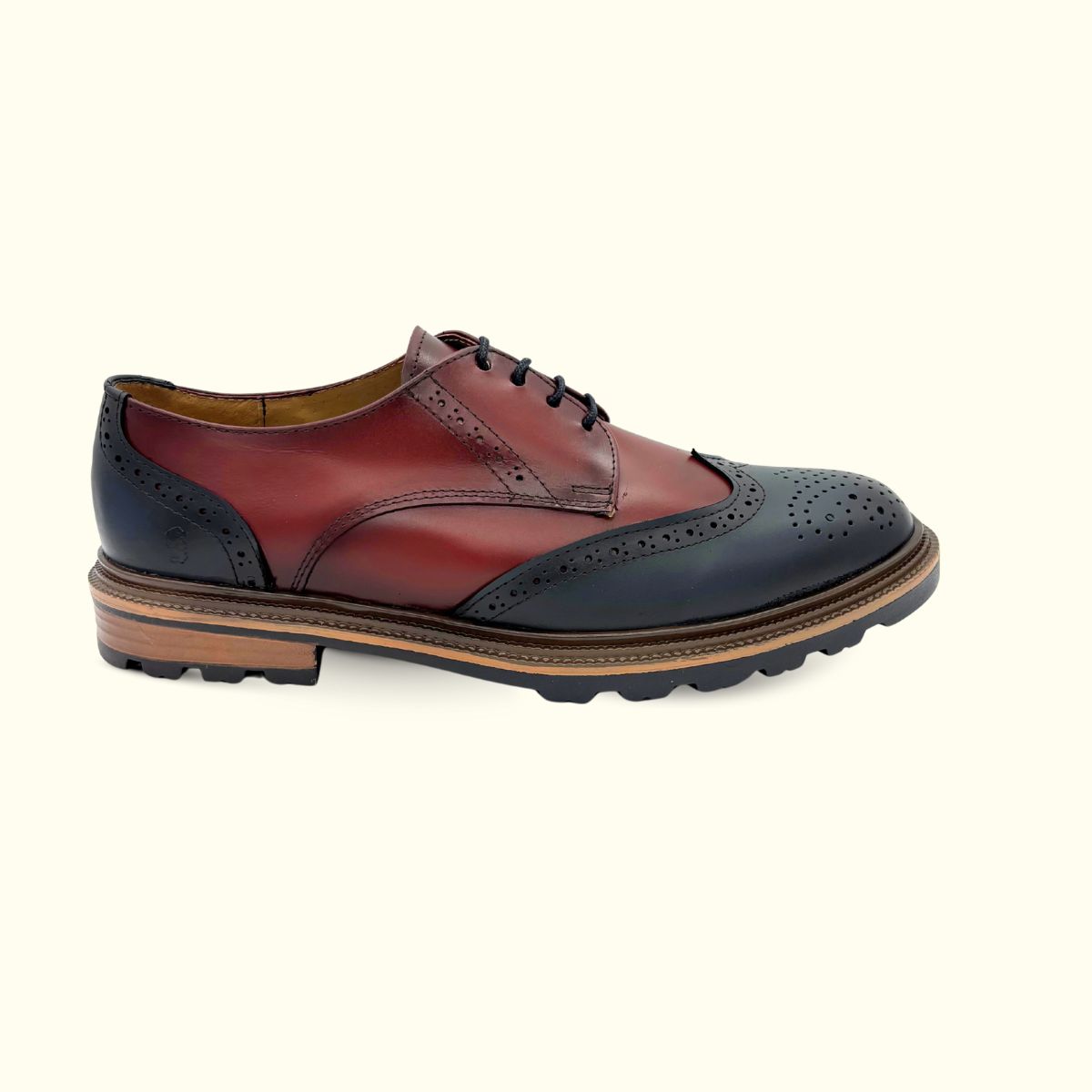 Zapato Bostoniano Azul-Rojo