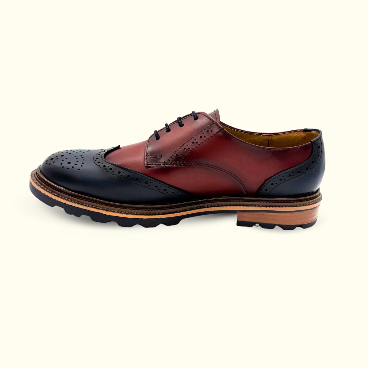 Zapato Bostoniano Azul-Rojo