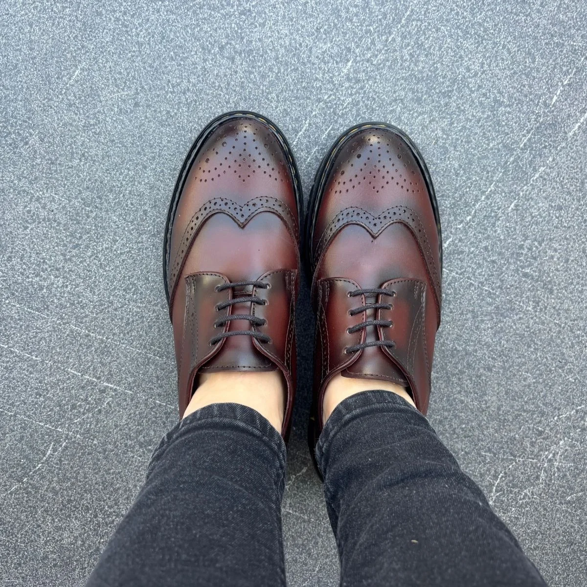 Zapato Bostoniano Humo Rojo