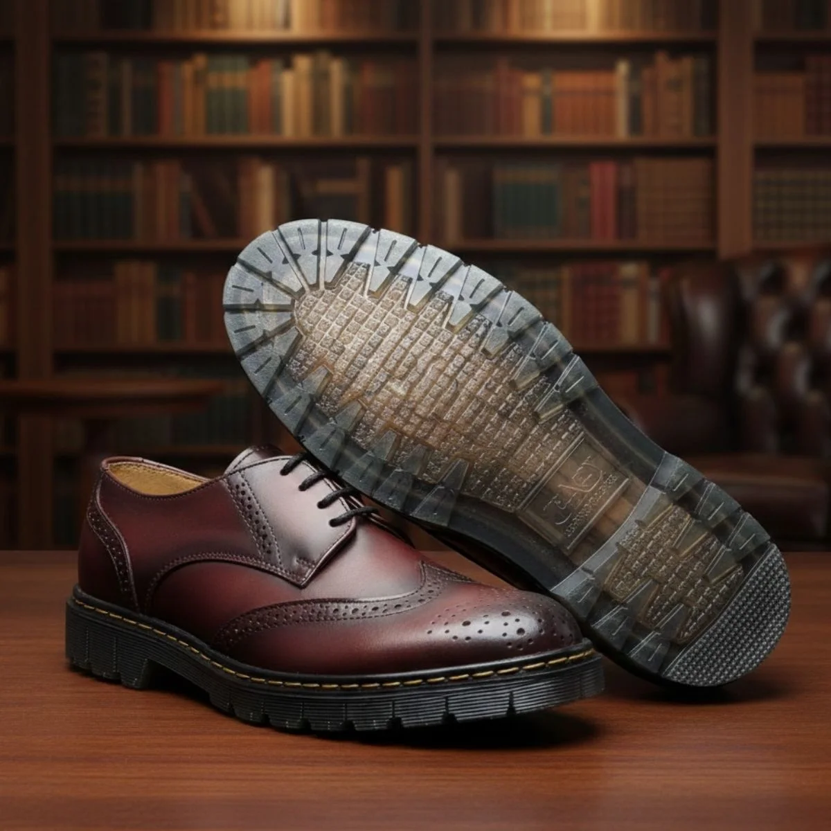 Zapato Bostoniano Humo Rojo