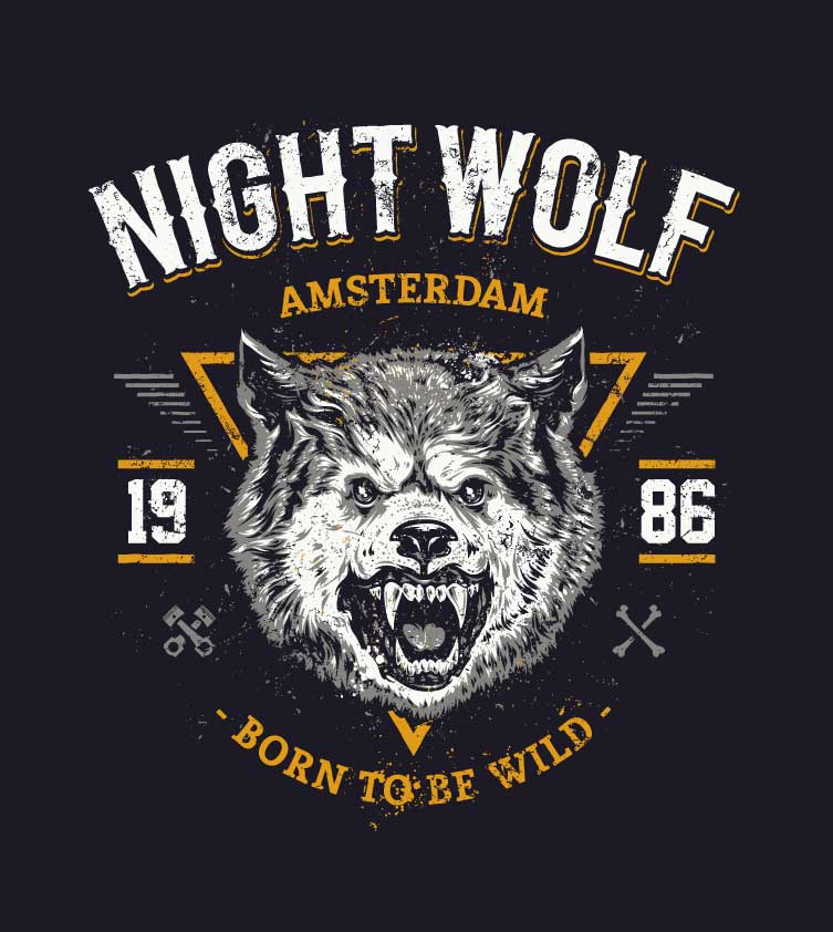 Night Wolf Graphic T-Shirt