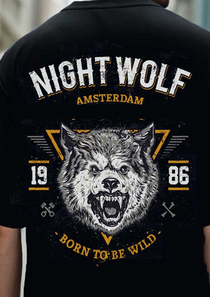 Night Wolf Graphic T-Shirt