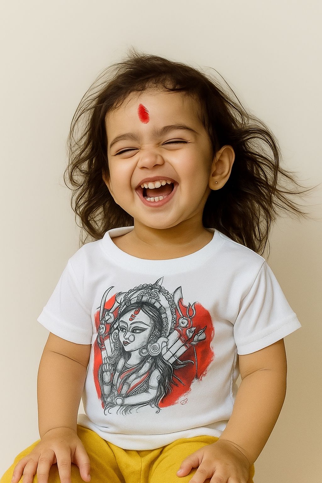 Kids Goddess Durga Illustration