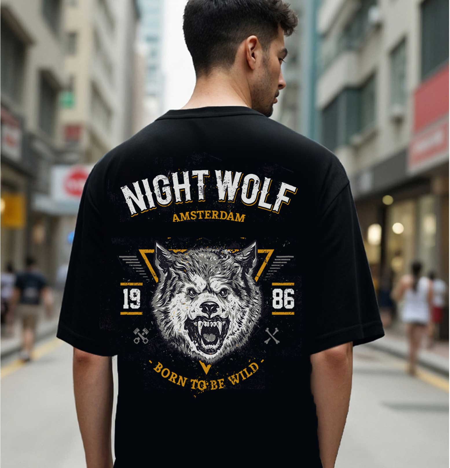 Night Wolf Graphic T-Shirt