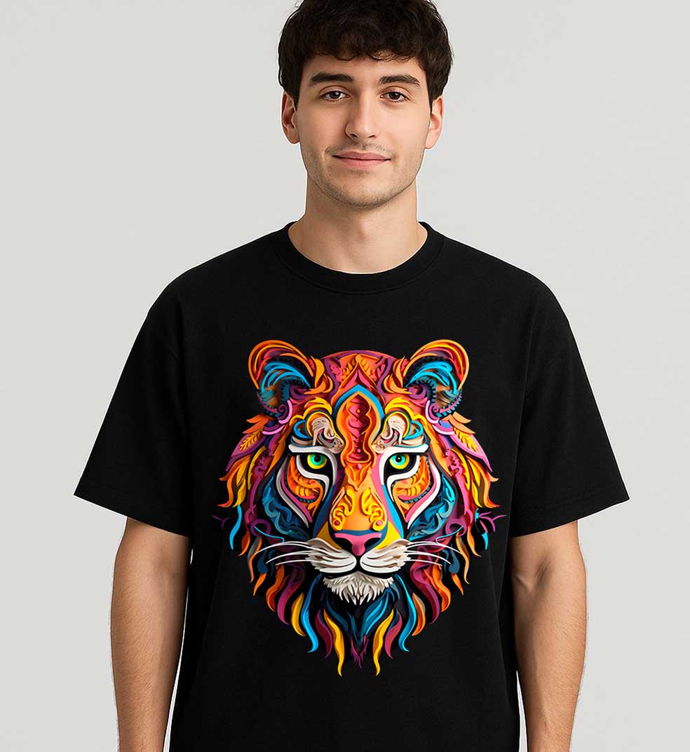 Vibrant Tiger Graphic T-Shirt