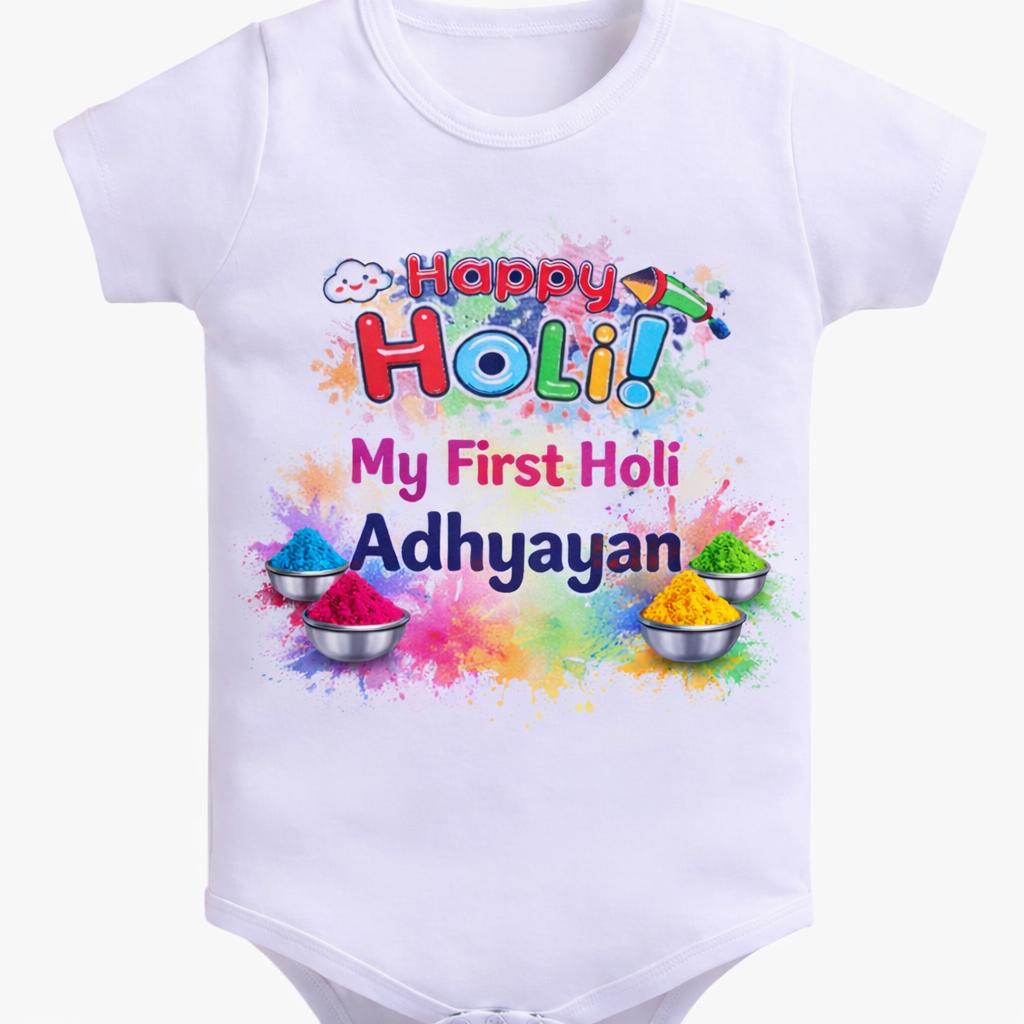 Holi-Themed Baby Romper