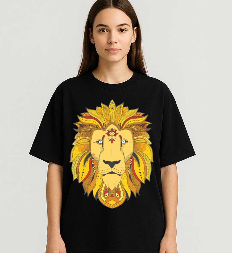 Lion Graphic Black T-Shirt