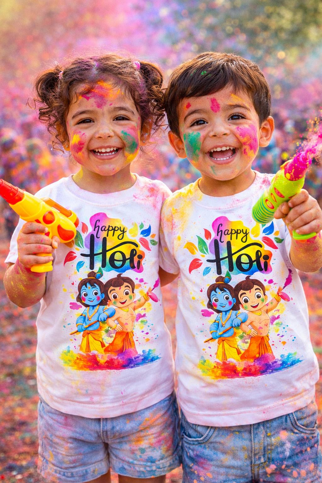 Kids Holi Celebration T-Shirt