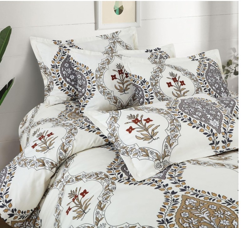 Floral Patterned Cotton Bedding Set