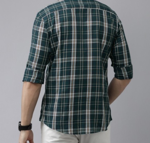 Green Checkered Casual Shirt