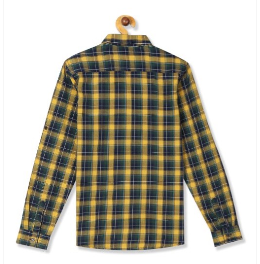 Men's Yellow Checkered Shirt