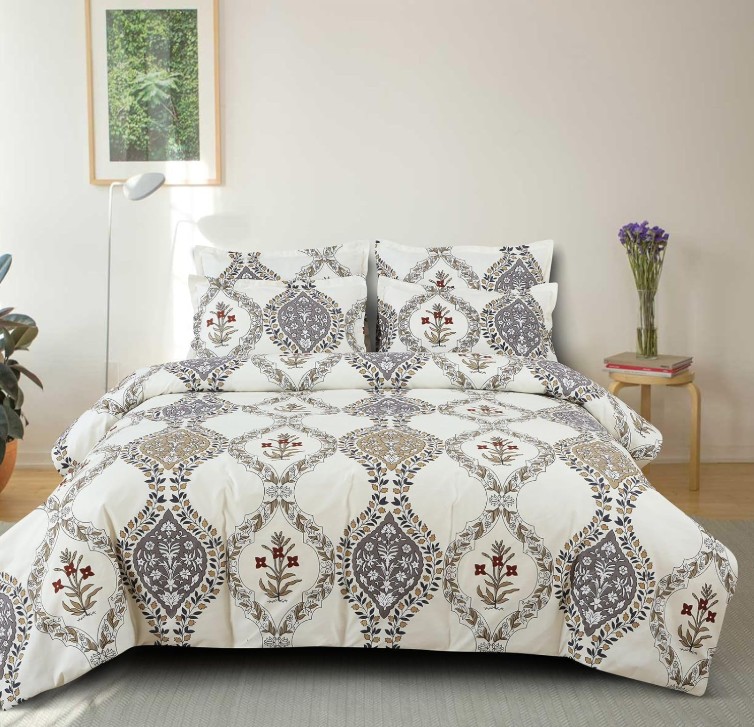 Floral Patterned Cotton Bedding Set