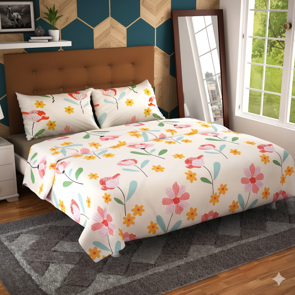 Floral Printed Bedding Sheet
