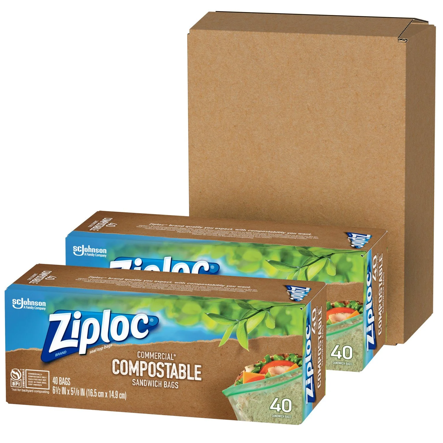 Ziploc Commercial Compostable Sandwich Bags
