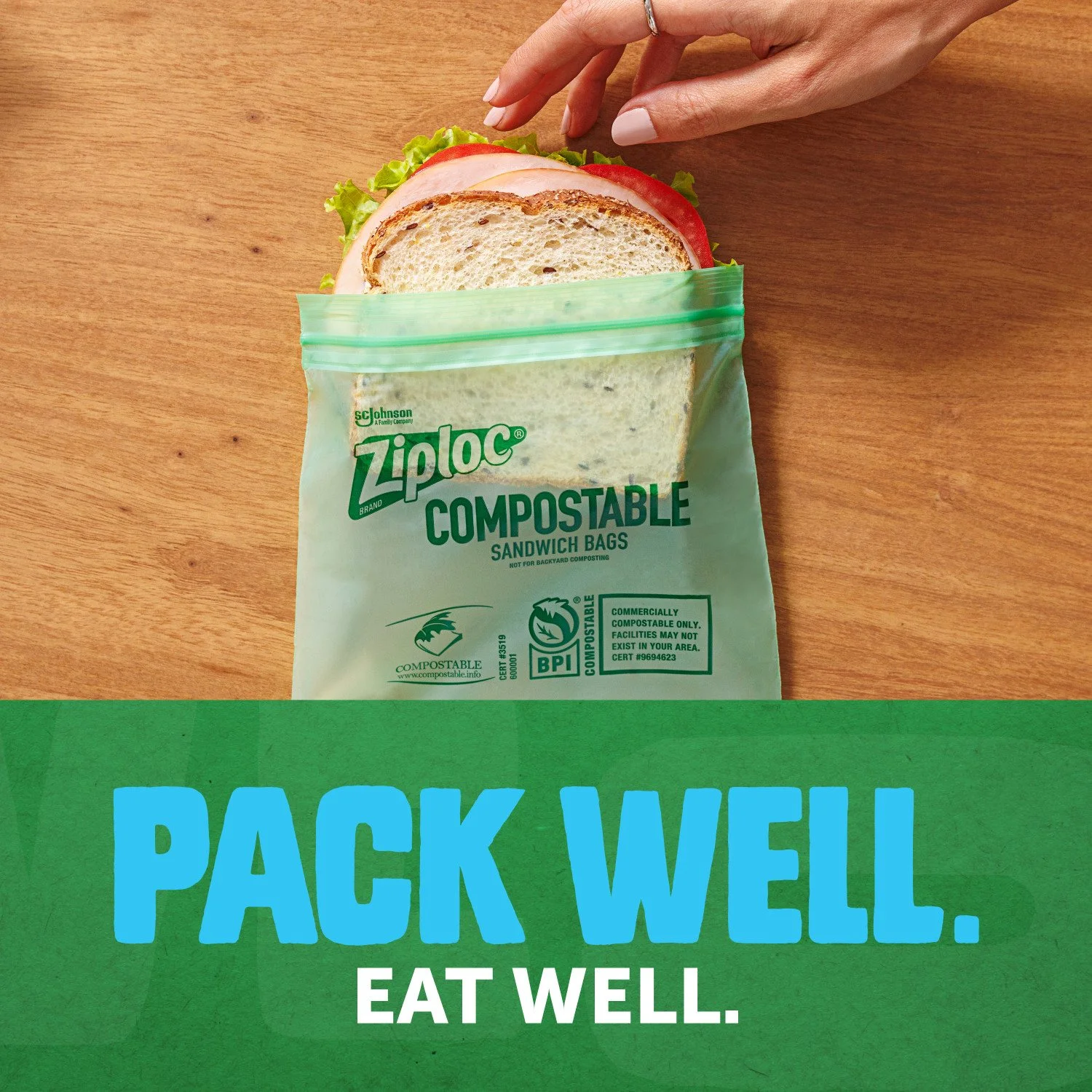 Ziploc Commercial Compostable Sandwich Bags