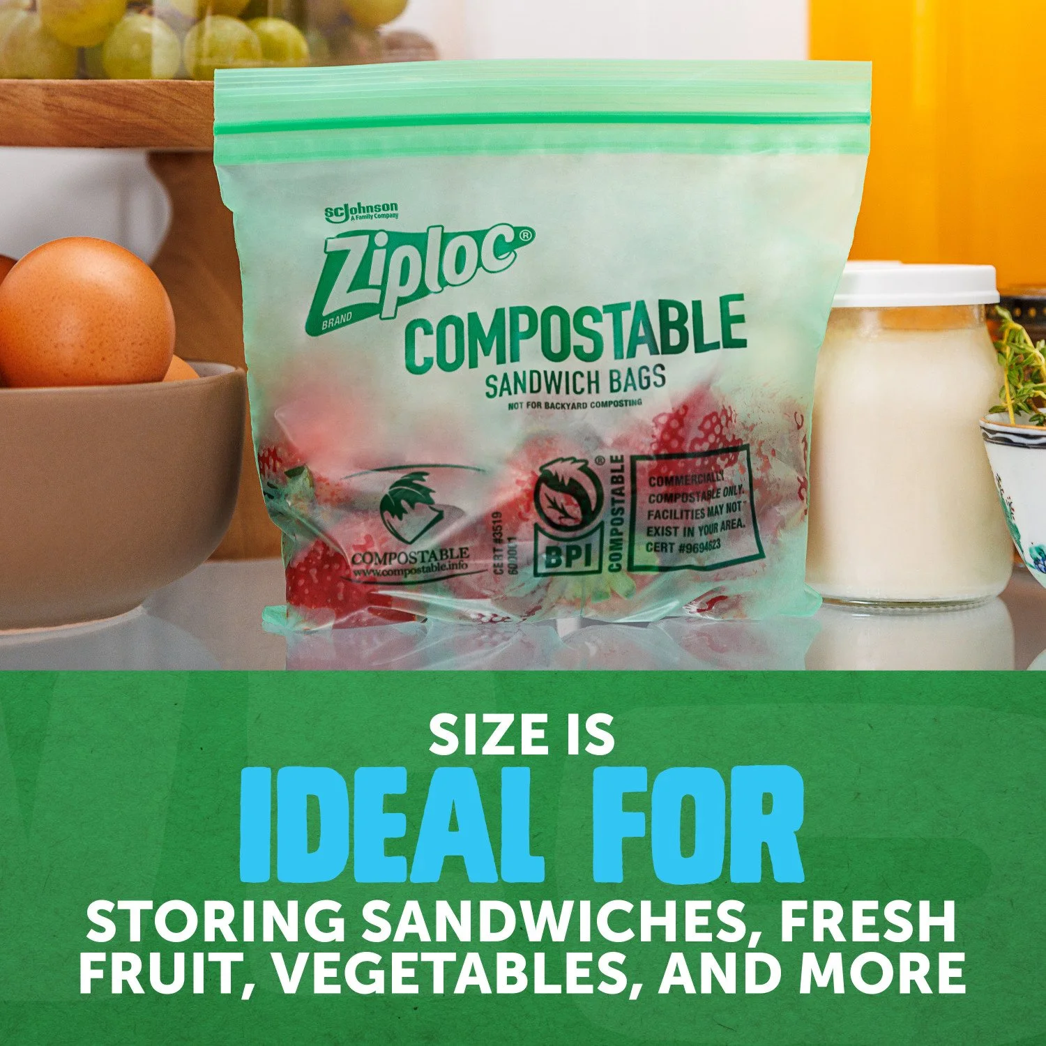 Ziploc Commercial Compostable Sandwich Bags
