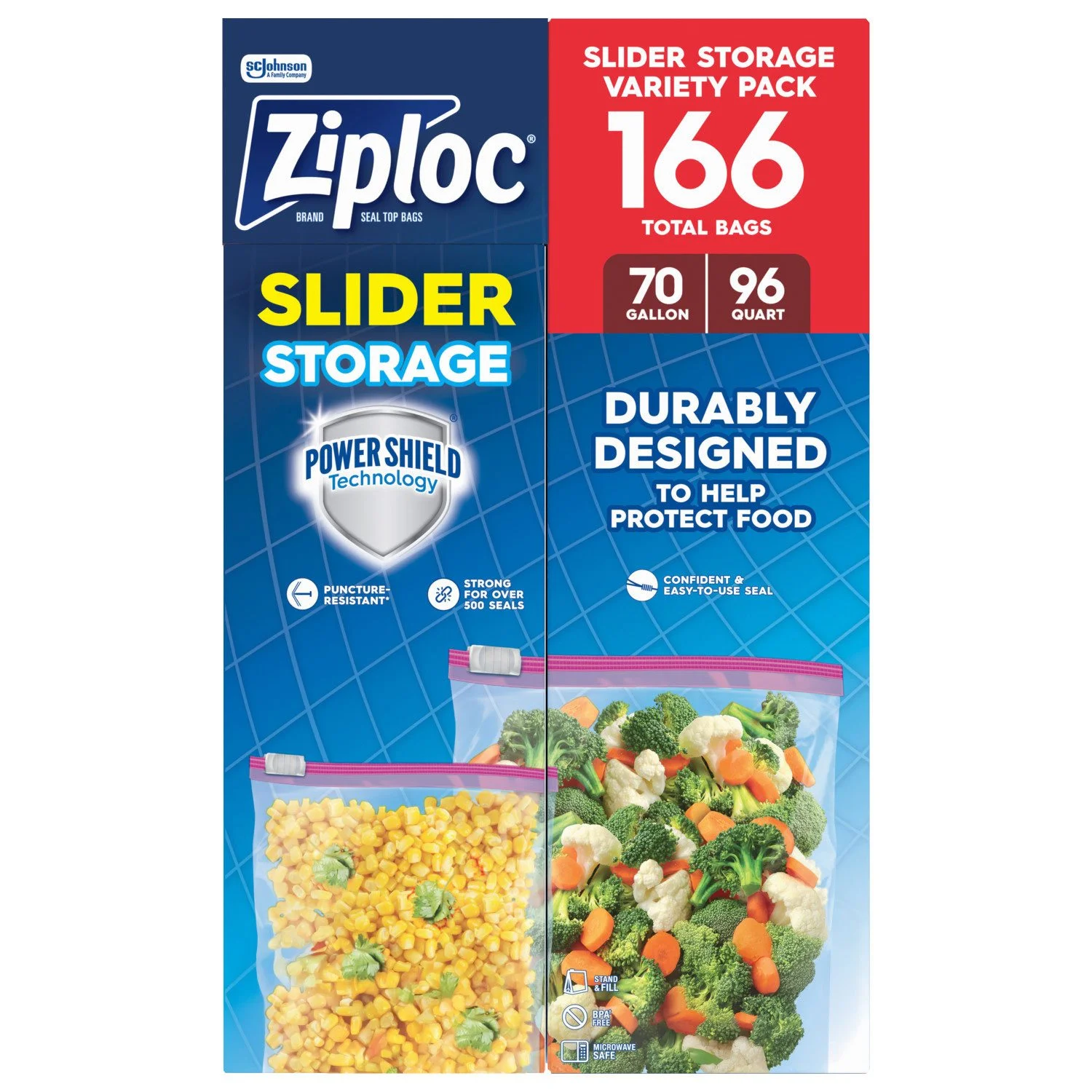 Ziploc Slider Storage Bags Variety Pack