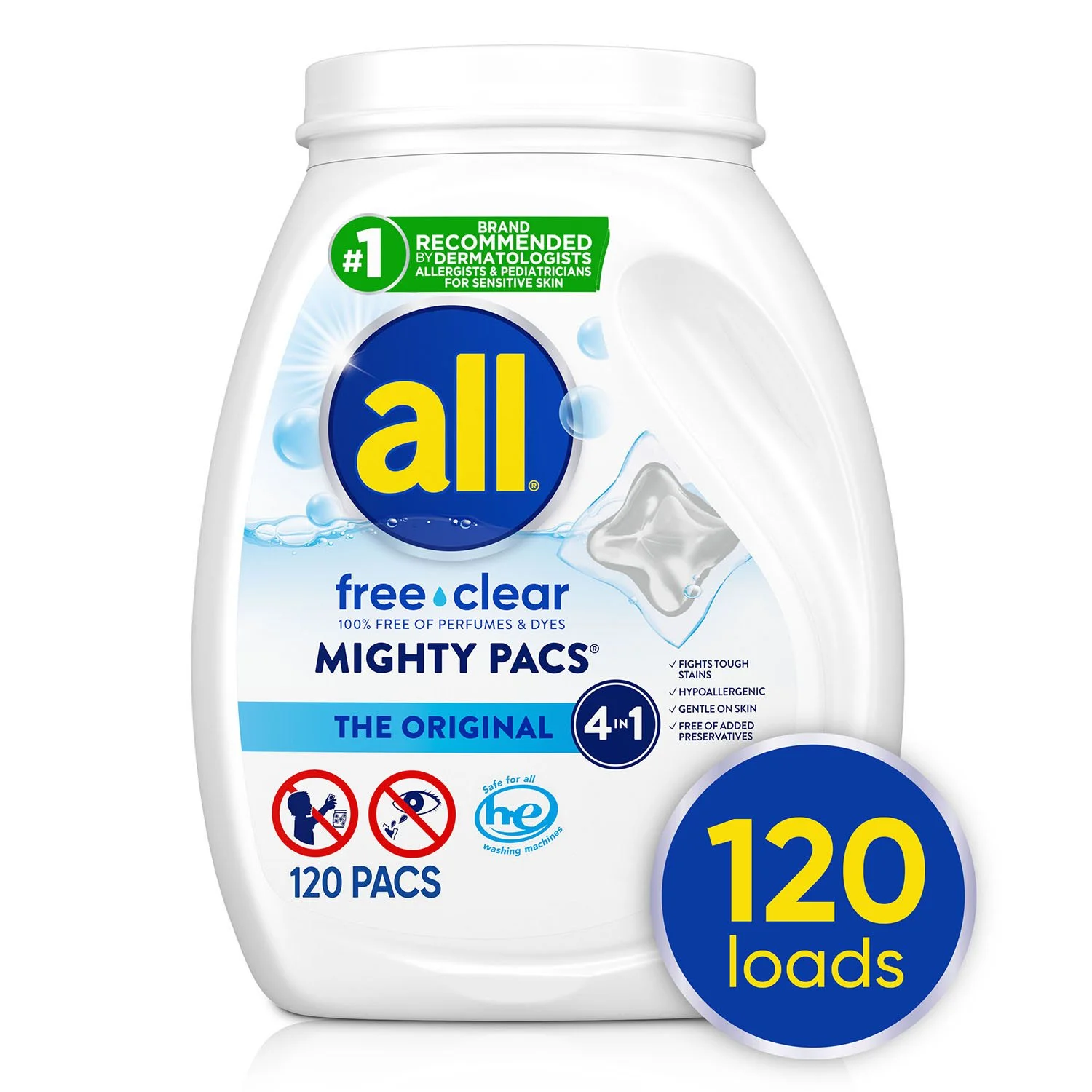 all Free Clear Mighty Pacs Laundry Detergent