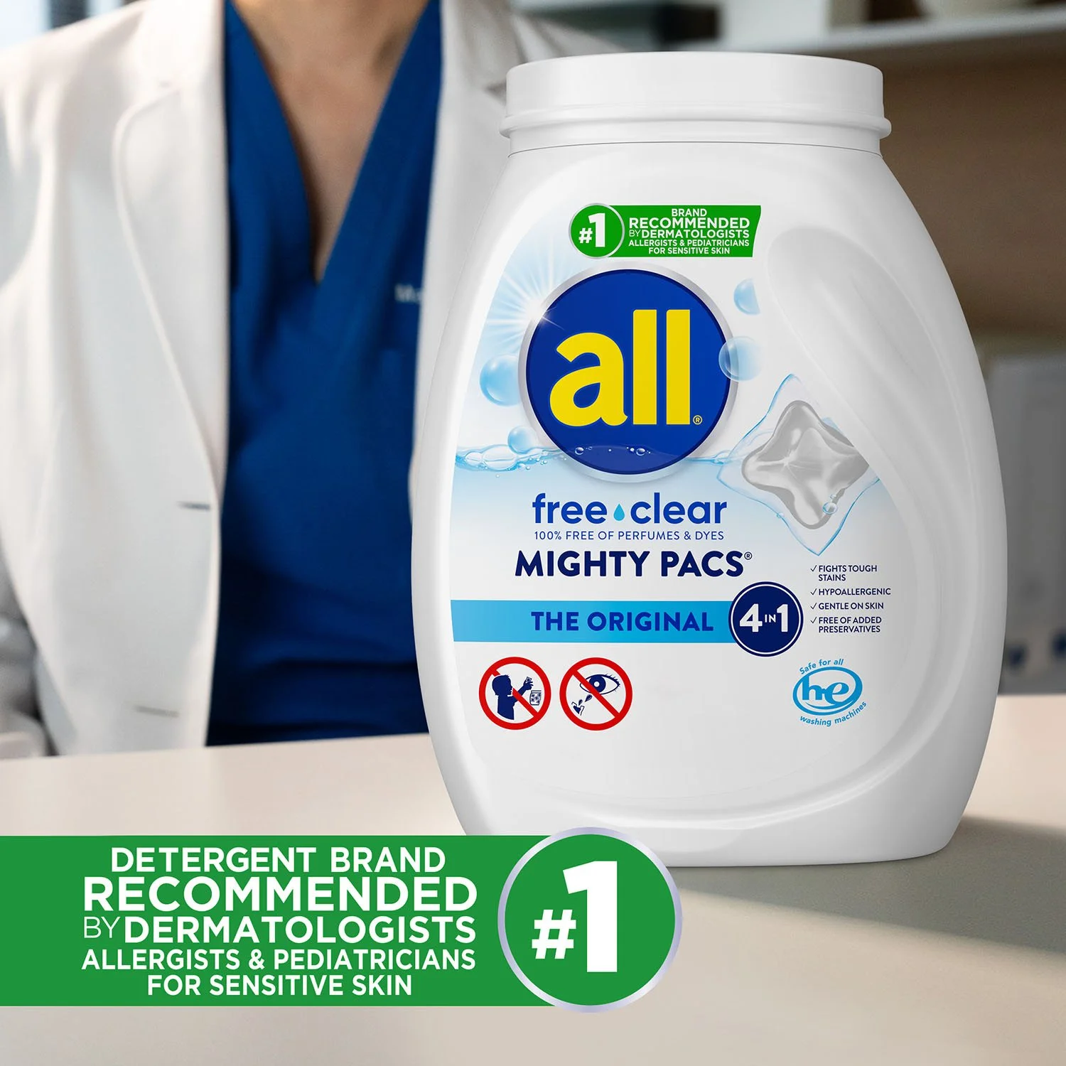 all Free Clear Mighty Pacs Laundry Detergent