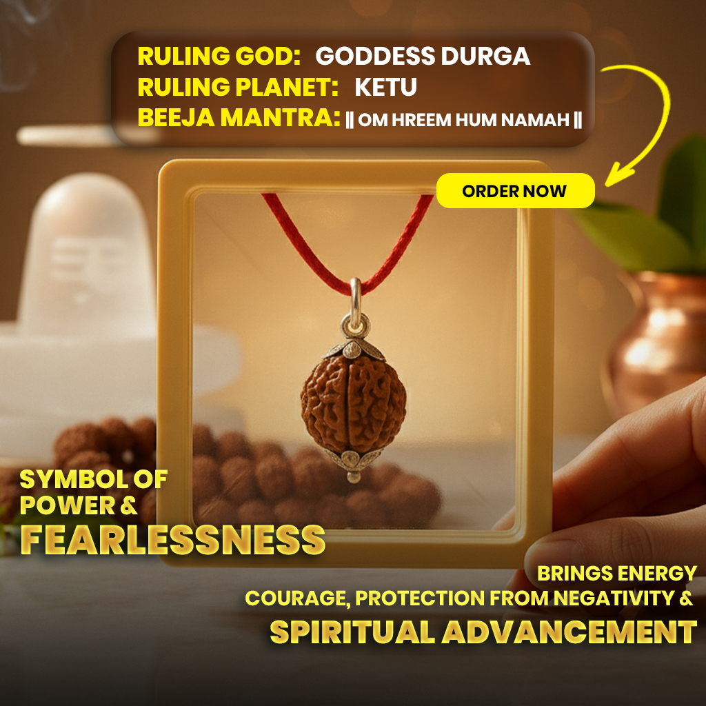 9 Mukhi Mantra Siddha Rudraksha - Lab Certified