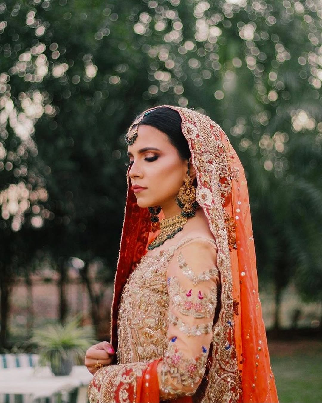 Gold and burnt orange