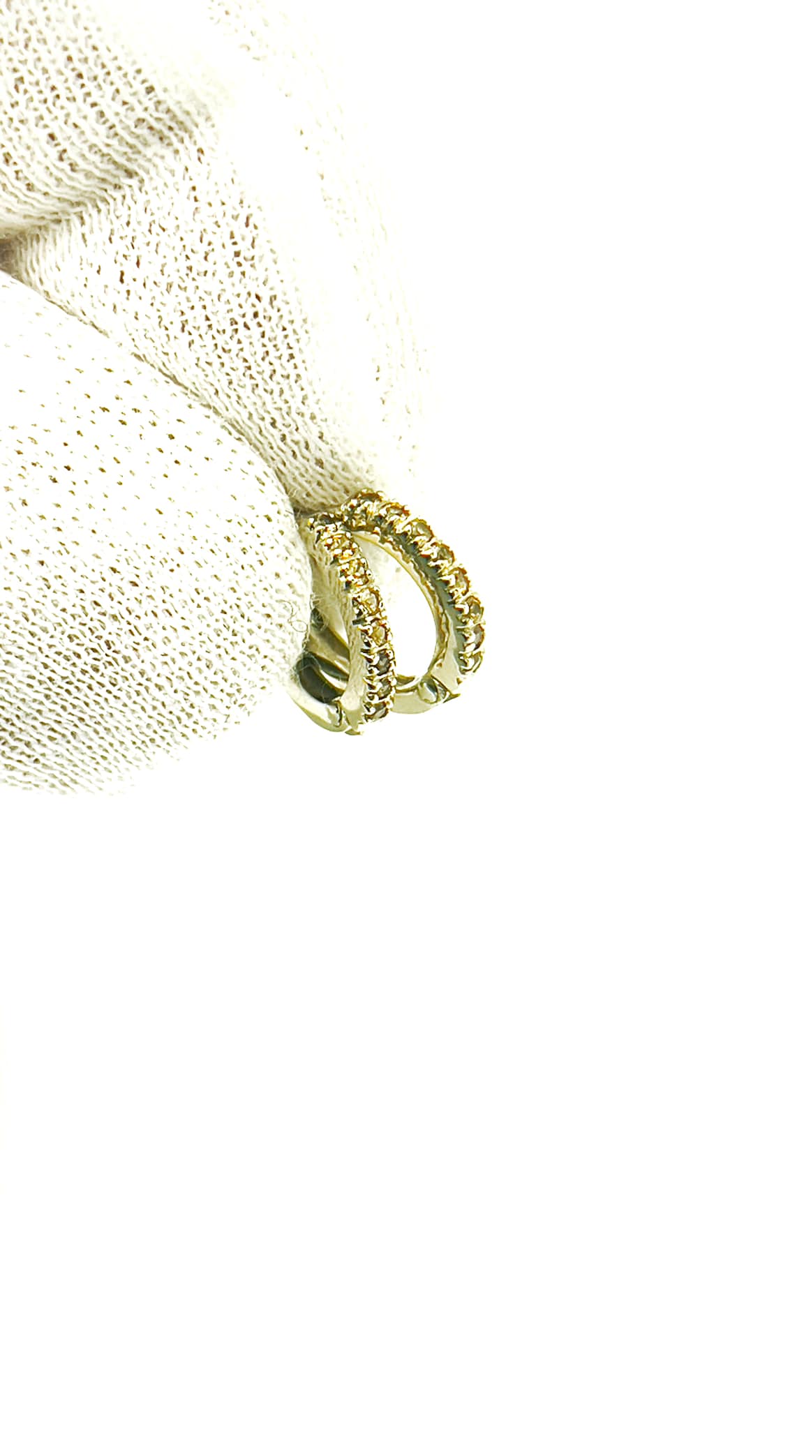 Elegant Gold Hoop Earrings with Yellow natural Sapphires AUSK_002