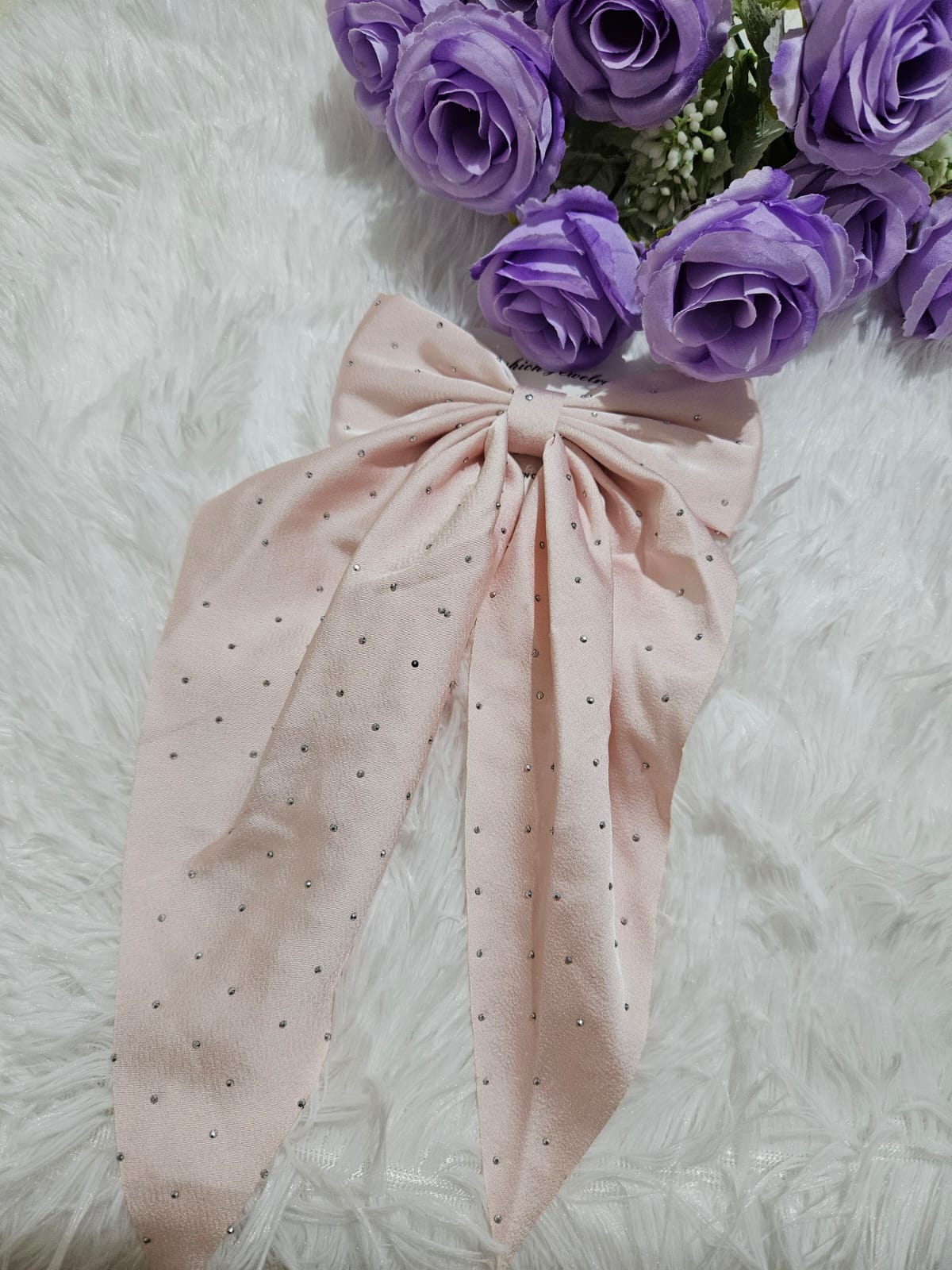Lazo rosa con puntos