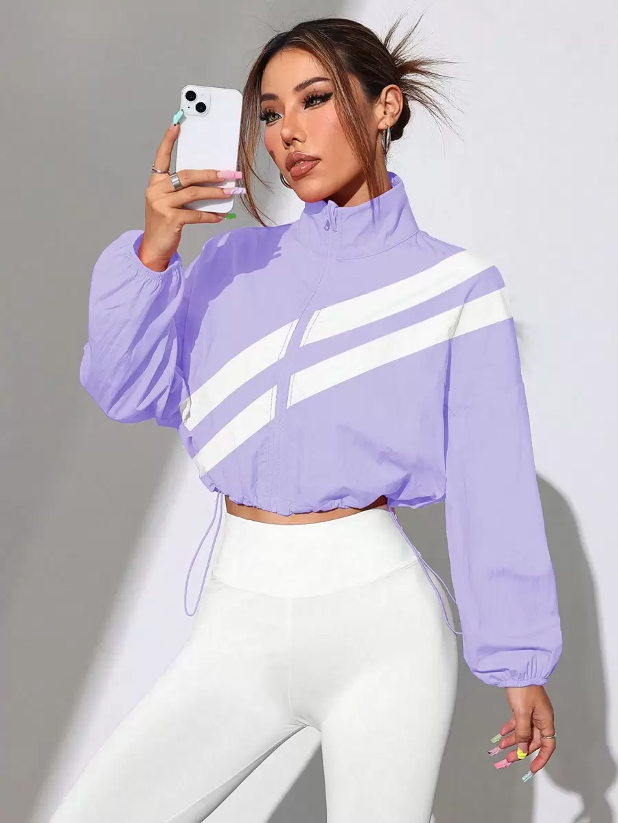 Chaqueta deportiva lila