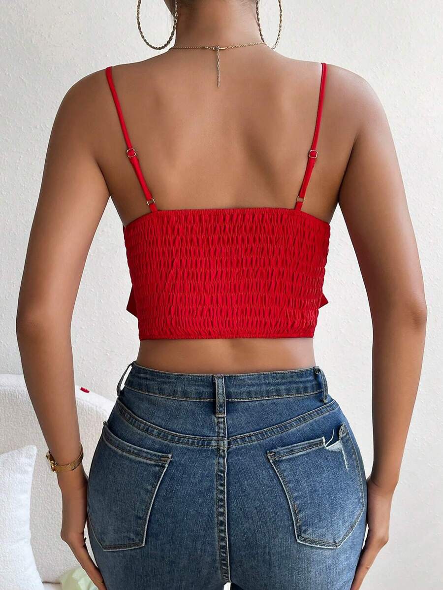Blusa de moño roja