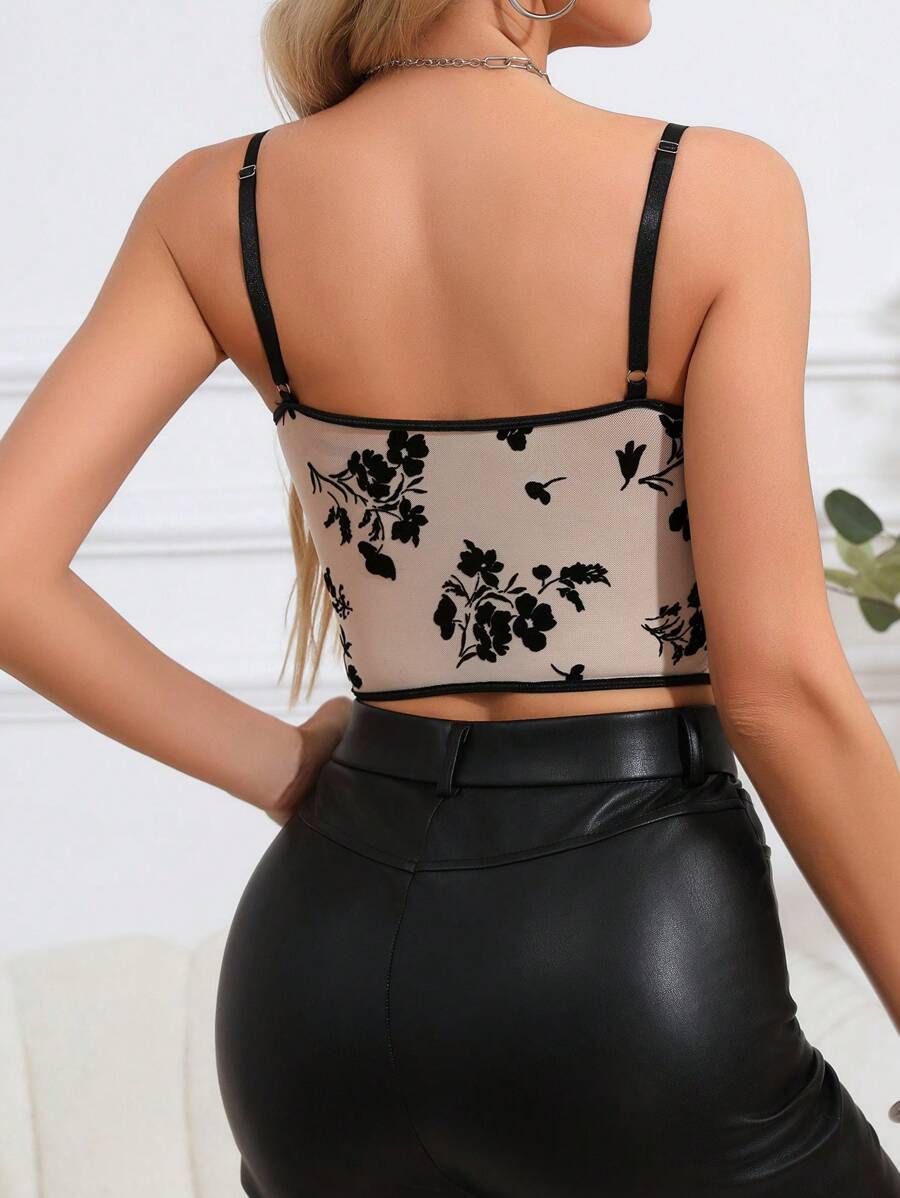 Corset floral elegante