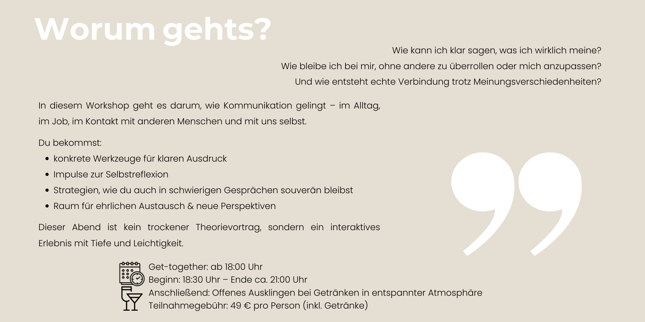 Vortrag: „Worte wirken. Haltung entscheidet. Verbindung entsteht.“ im SCHWITZER'S Hotel am pARK