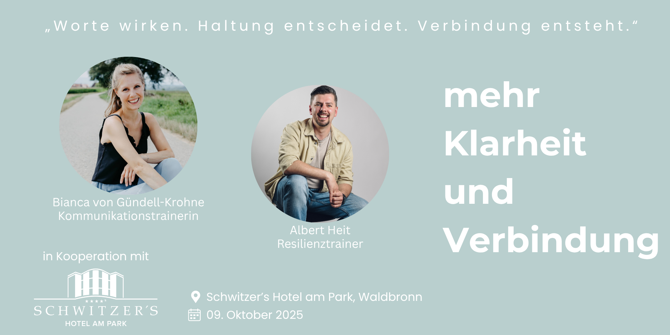 Vortrag: „Worte wirken. Haltung entscheidet. Verbindung entsteht.“ im SCHWITZER'S Hotel am pARK