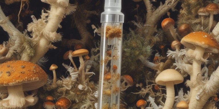 MYLES OF MUSHROOM ISOLATED SPORE SYRANGE